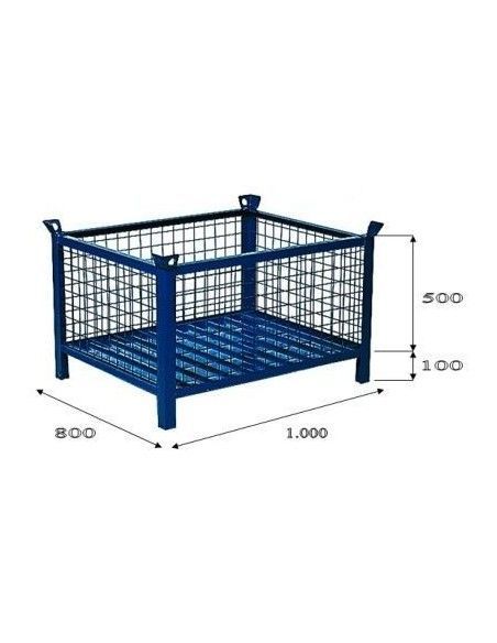 Contenedores y cestones--Contenedor 1000x800mm (malla)