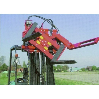 On board: blowers, clamps,...--Floor drum for 180° pallets with arm