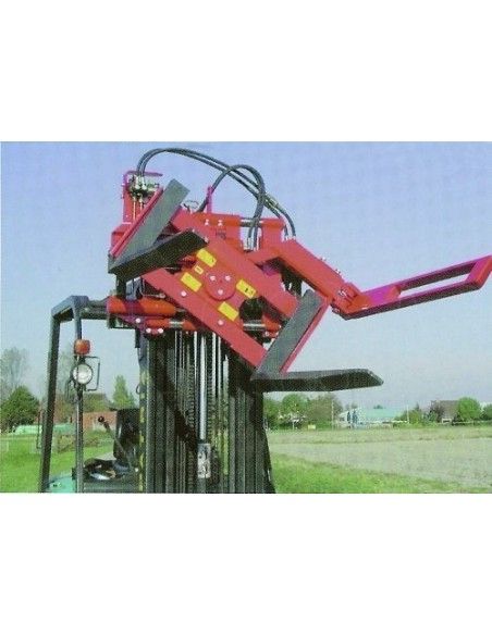 On board: blowers, clamps,...--Floor drum for 180° pallets with arm