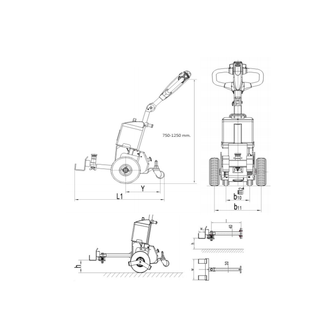 Carregar Arrastar-- Veículo elétrico carregar Arrastar 1.500 Kg