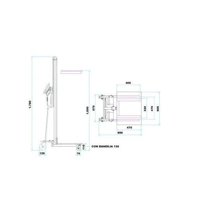 Elektrische Stapler--Elektrischer Stapler 150kg bis 1520mm (leicht)