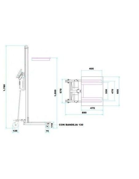 Electric Stackers--Electric stacker 150kg to 1520mm (light)
