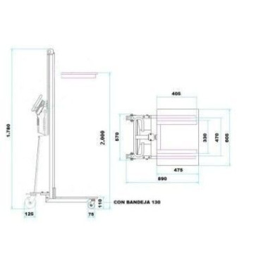 Semi-Electric Stackers--Electric Semi stacker 200kg to 2000 mm 2