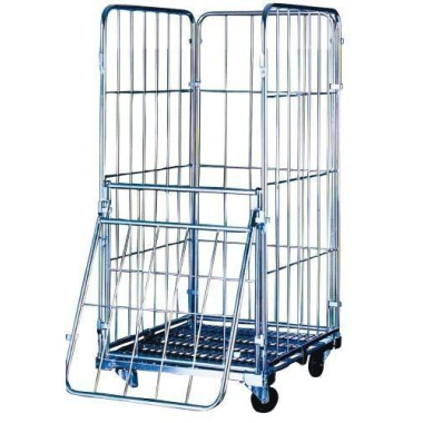 Cesti, Gabbie e Roll Container--Auto con ruote e chiuso dai lati