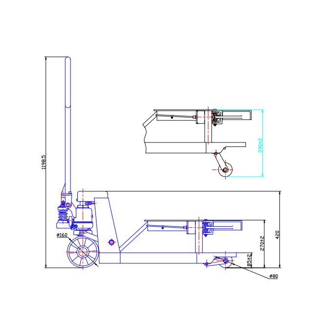 Special Pallet Trucks--Pallet truck cargo 365kg