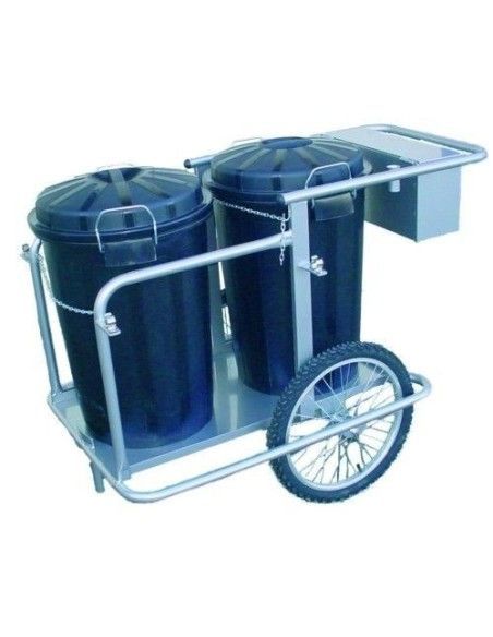 Plastic and Sheet Metal Drum--Cart stainless steel varnish 2 cubes