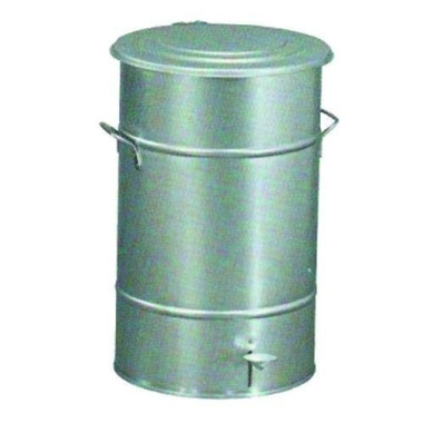 Fusti in Plastica e Lamiera--Cube con pedale zincato 70 L