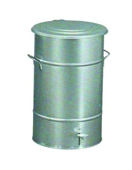 Fûts En Plastique et En Tôles--Cube avec pédale galvanisée 70 L
