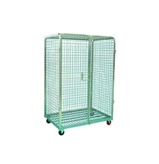 Cestones, jaulas y roll containers--Carro cerrado con doble puerta de seguridad