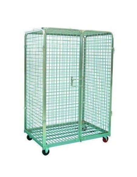 Bin, Cages and Roll Containers--Cart enclosed with double security door