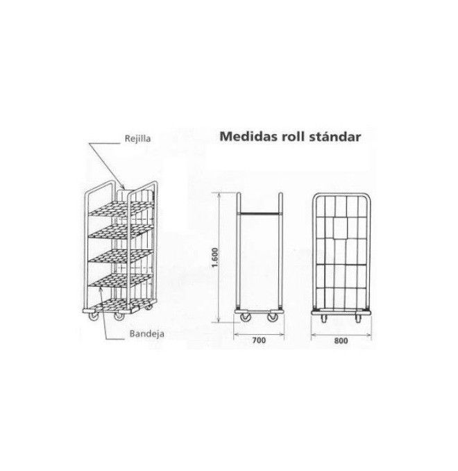Cestones, jaulas y roll containers--Parte trasera Roll