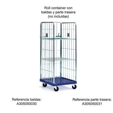 Cestones, jaulas y roll containers--Roll container con base de plástico 2