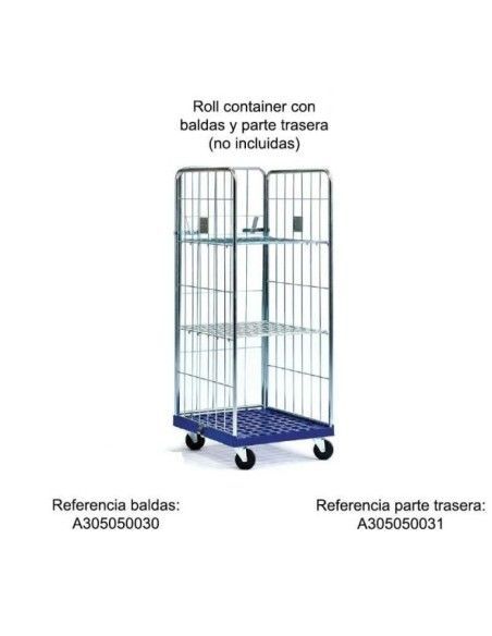Bin, Cages and Roll Containers--Roll container with plastic base