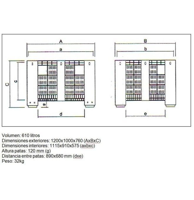 Conteneurs et Paniers--Conteneur plastique 610L