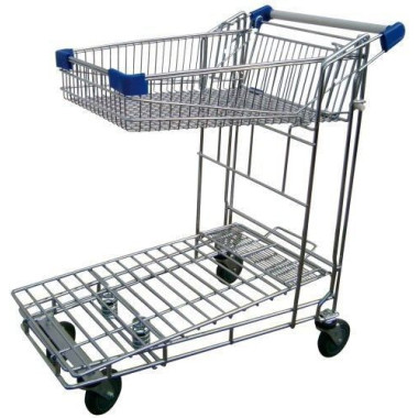 Supermercati e magazzini--Carrito autoservizi con cesto