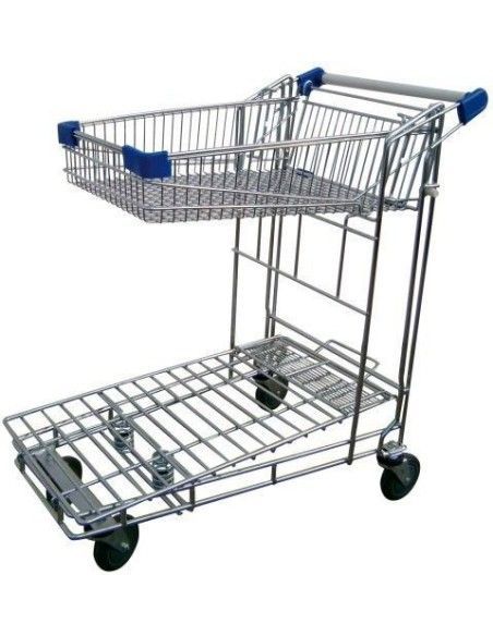 Supermercados e armazéns--Carrito autoservices com cesta