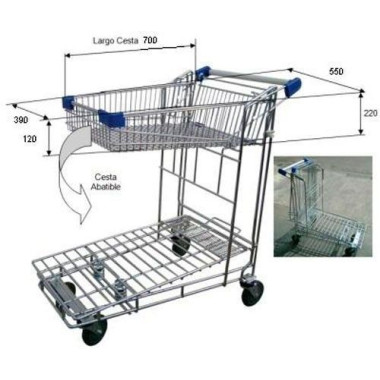Supermarkets and warehouses--Carrito autoservices with basket 2