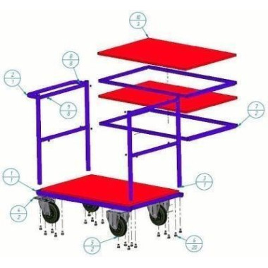 Carros and banks workshops..-Cart steel 3 tiles 2