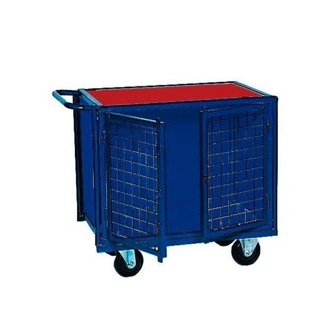Carts und Banken Workshops--Arbeitstisch mit Rädern und Mesh