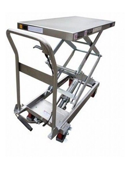 Mesas Manuales--Mesa Elevadora Manual 350kg a 1370mm (INOX)