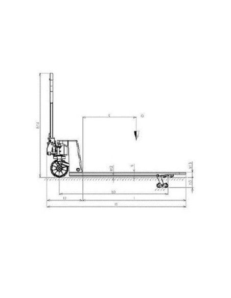 Transpallet Manuali--Transpallet manuale Elevazione rapida 1150x525, 2500 kg