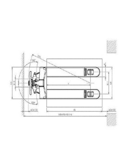 Manuelle Hubwagen--Manueller Palettenhubwagen Schnellansicht 1150x525, 2500 kg