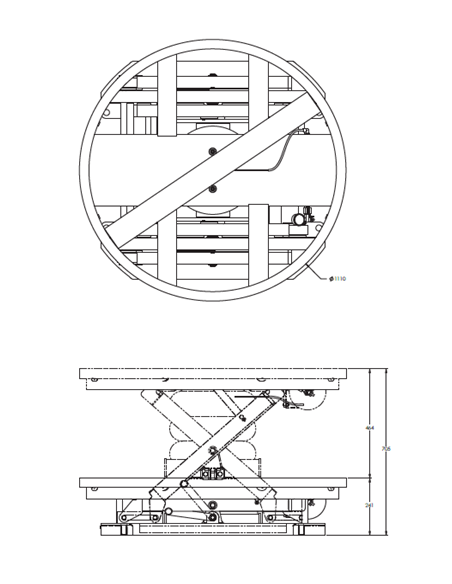 Mesas Especiais-Quadro positivo 2000kg