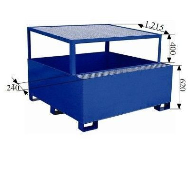 Polyethylene & metal buckets --Cubeta with 1,000L support 2