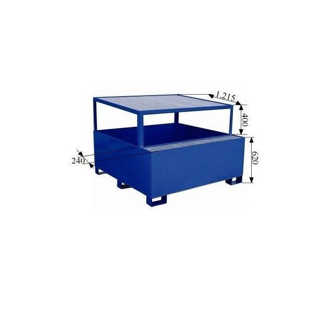 Panneaux en polyéthylène et en métal --Cubeta avec support 1000L