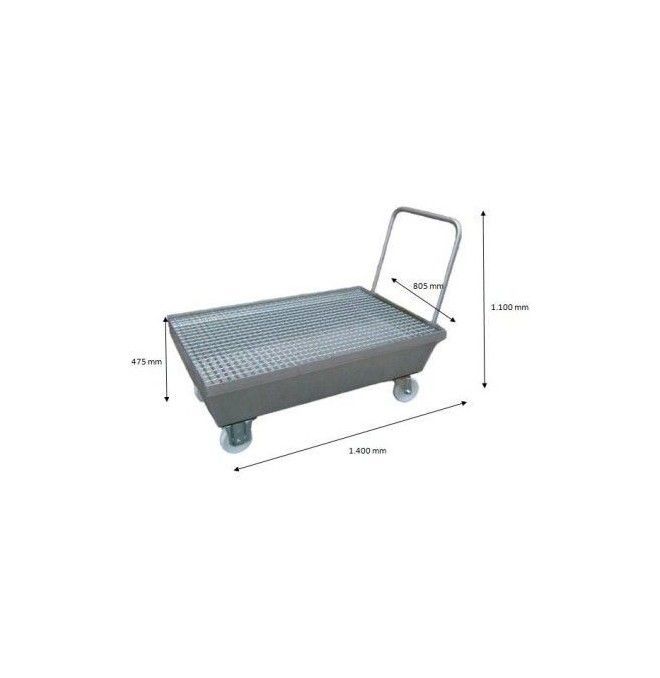 Polyethylene & metal buckets --Table with wheels