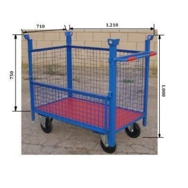 Containers and Baskets--Container mesh with wheels 2