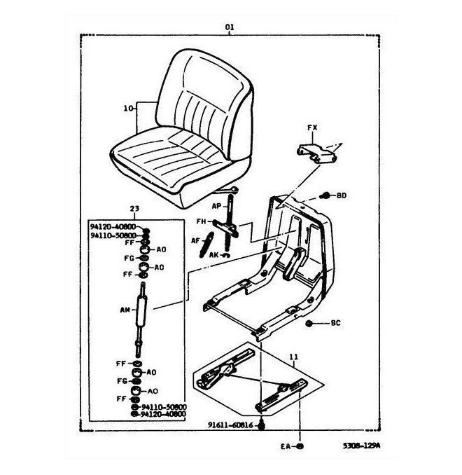 Sièges et Leurs Accessoires-TYMBIA-Siège avec suspension mécanique et ceinture