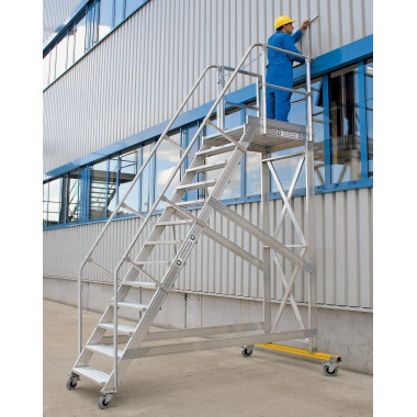Escaliers--Échelle déplacement industriel avec plate-forme