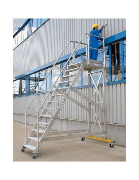 Escaliers--Échelle déplacement industriel avec plate-forme