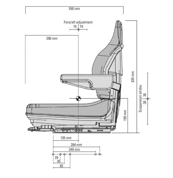 Seats and Accessories--G20 Grammer Seat forklift
