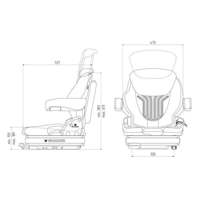 Sièges et Leurs Accessoires-Asianto Grammer Primo XL chariot élévateur