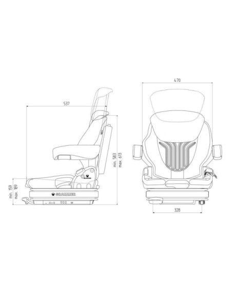 Sedili e Loro Accessori-Asiento Grammer Primo XL carrello elevatore