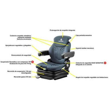 Sièges et Leurs Accessoires-Asianto Grammer Primo XL chariot élévateur 2
