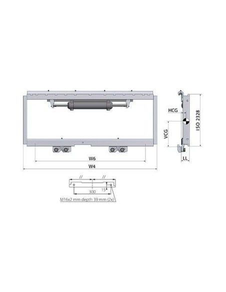 An Bord: Flipper, Klammern,...-FEM2 2500kg breit 1020mm