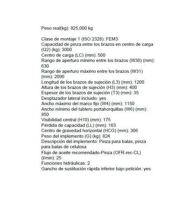 On board: blowers, clamps,.... forklift FEM3