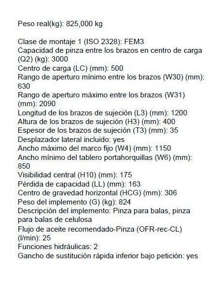 On board: blowers, clamps,.... forklift FEM3