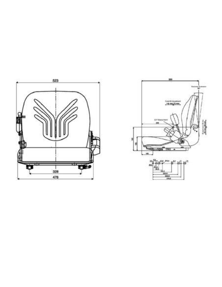 Sièges et Leurs Accessoires--Grammer B12 Siège pour chariot élévateur