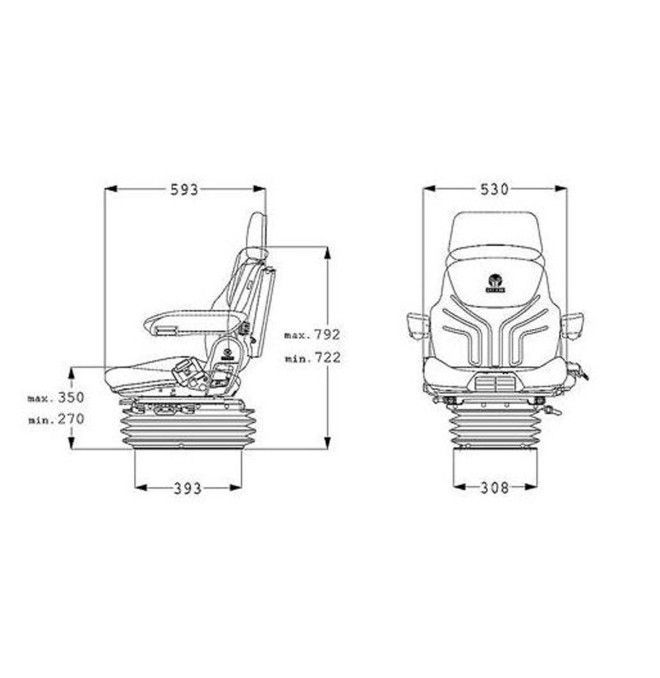 Seats and their accessories--Maximum 20L Grammer Seat for Elevator