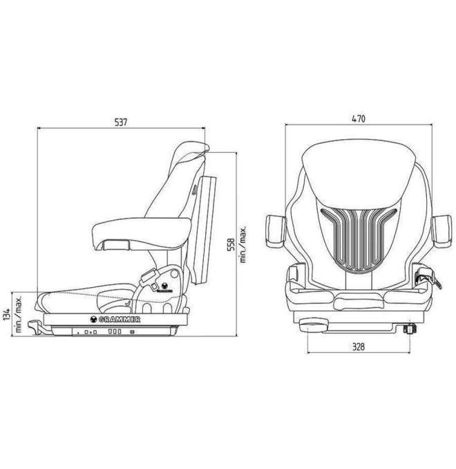 Sedili e Loro Accessori-Asiento Grammer Primo M carrello elevatore