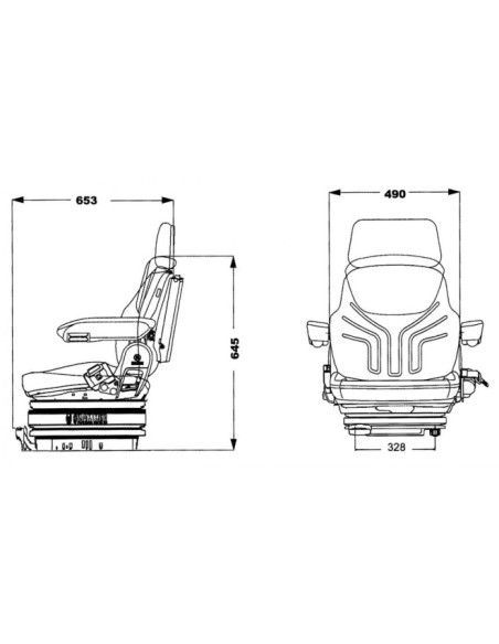 Seats and Accessories--Grammer Primo XL Plus Seat for forklift