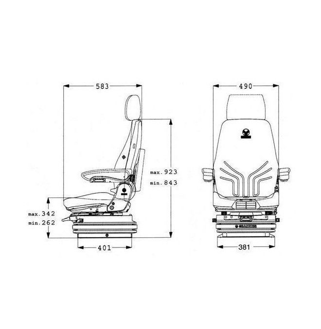 Asientos y sus accesorios--Asiento Grammer Actimo M para construccion