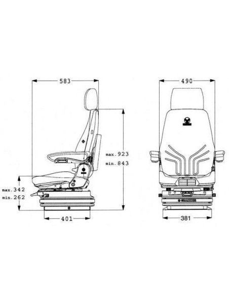 Sitze und Zubehör--Asiento Grammer Actimo M für den Bau