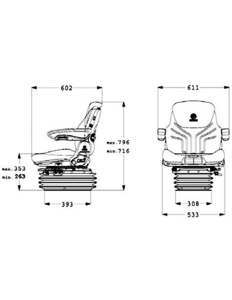 Seats and Accessories--Grammer Maximo Professional Seat for Agricultural Machinery