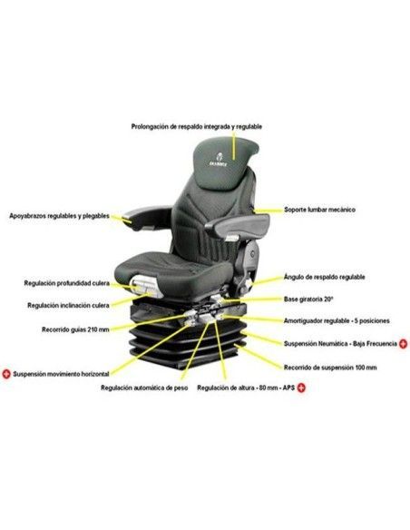 Asientos y sus accesorios--Asiento Grammer Maximo Professional para maquinaria agrícola