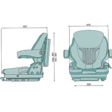 Assentos e Seus Acessórios-Asiento Grammer Primo XM empilhadeira 2